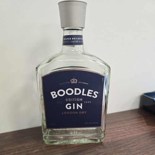 Boodles empty gin bottle - gin, for