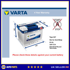 Battery fits VAUXHALL ADAM