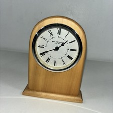 Vintage WM Widdop Est 1883 Wooden Pine Mantle Desk Clock WORKING