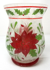 Crackle Glass Hurricane Candle