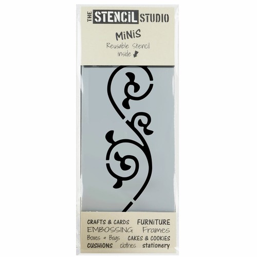 Scroll border stencil - stencil, minis
