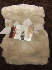 Ultra soft beige furry throw