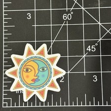Celestial Sun Moon Smile Cartoon Matte - Vinyl Decal Sticker Bomb Kawaii Fun