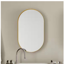 20 in. W x 34 in. H Oval Gold