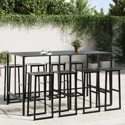 Piece garden bar set black - 9,