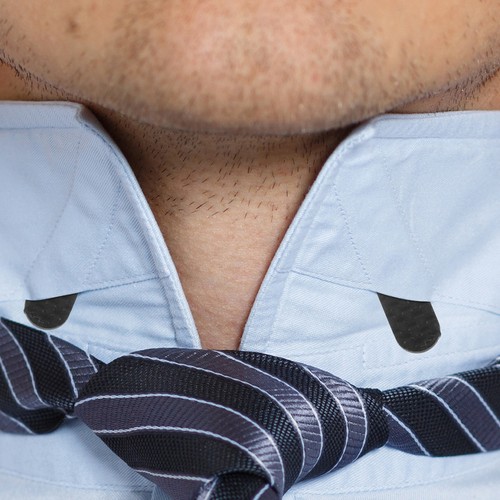 Black carbon fiber collar - black,