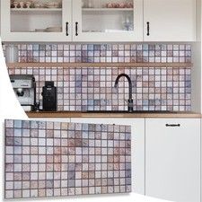 Mosaic Kitchen Bathroom PVC Wall Panels Splashback Backsplash Splash Back Tiles