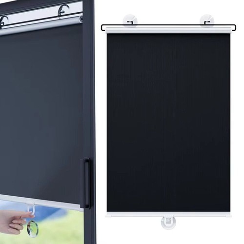 Black roller shades - black,