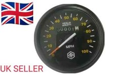 VESPA PX PE P125X P150X P200E 100mph SPEEDO BLACK FACE BLACK RIM
