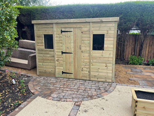 10x8 pent garden shed workshop - 10x8,