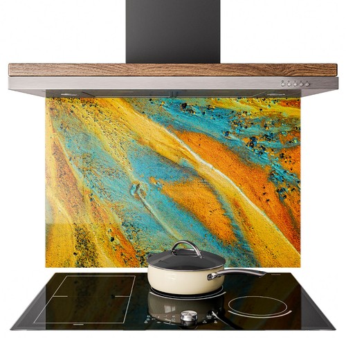 Glass splashback kitchen tile - glass,