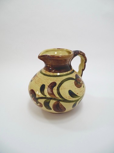 Vintage pottery cream brown - pottery,