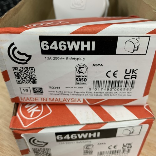 646whi white plug - white, 13a