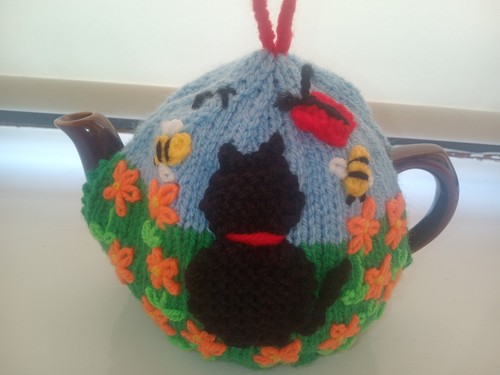 Hand knitted tea cosy for - tea,