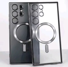 Luxury Plating Mag safe Wireless Charging Case for Galaxy S25 S24 S23 S22 Ultra
