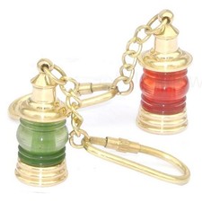 Brass Ships Lanterns Red &