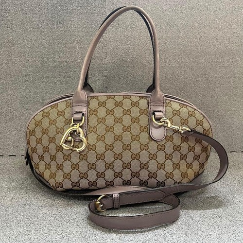Gucci boston canvas - canvas, gg