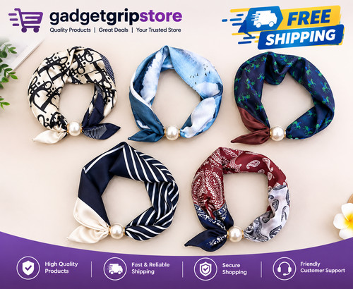 Pearl magnetic clasp scarf - pearl,