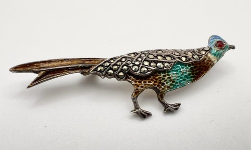 Vintage sterling silver enamel - vintage,