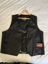 Vintage USA Bikers Dream Apparel Leather Vest Eagle Riders F.O.E. Patch 54