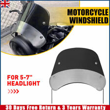 Universal Motorcycle Windshield Windscreen Flyscreen with Mount Bracket for 5-7"