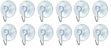 1 or 12x Plastic Suction Hooks