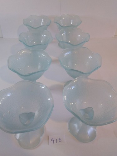 Eight blue frosted - eight, glass