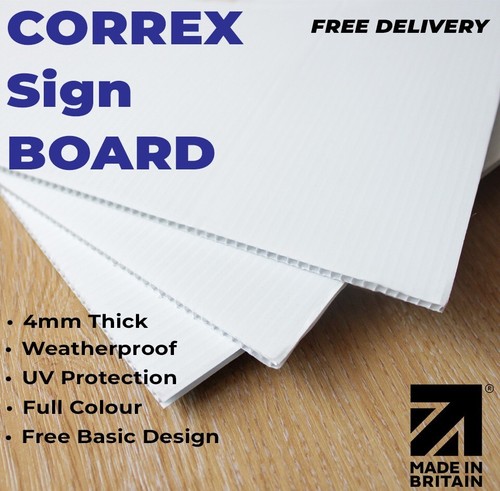 4mm correx sign board - 4mm, printing