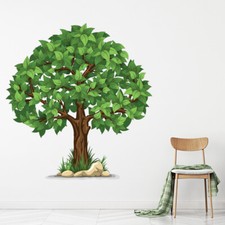 Green Oak Tree Wall Sticker WS-41355