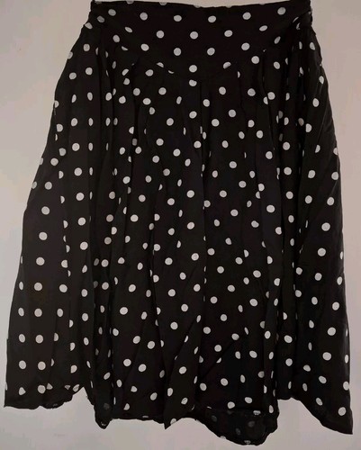 Polka dot black skirt - polka,