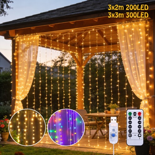 3mx3m curtain lights window - 3mx3m,