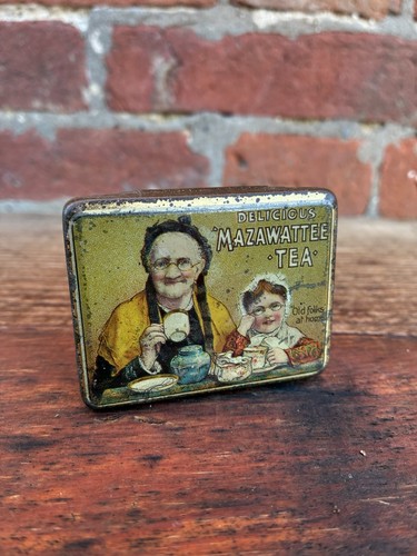 Mazawattee tea sample - sample, tin