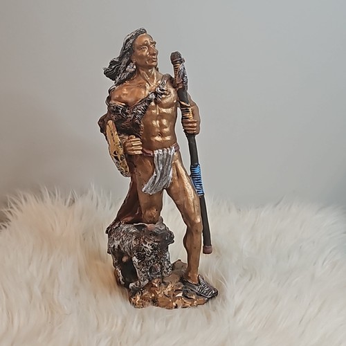 Native american warrior statue - native,