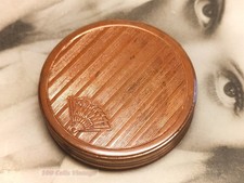 Tiny Dubarry gold tone art deco Vintage Powder Compact: Makeup Mirror-1t