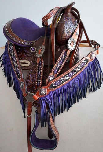 Western saddle purple - 15",