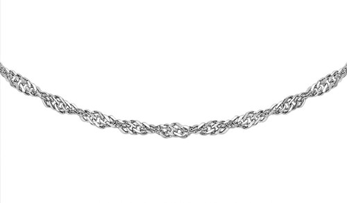 Hallmarked platinum twist curb - hallmarked,