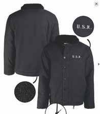 Vintage US Navy USN Deck Jacket N-1 Winter Army WWII Rockabilly Blue Khaki