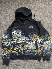 Ecko Unltd. “Writing All Wrongs” Graphic Zip-Up Hoodie – Size L
