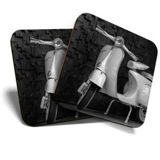 2 x Coasters (BW) - Pink Retro