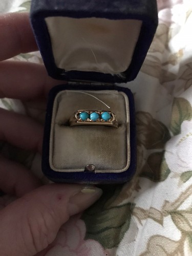 Turquoise 18ct gold - gold, ring