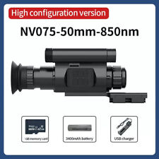 NV075 50MM 4X Zoom IR Laser Night Vision Monocular Scope 1080P 850nm Hunting Cam