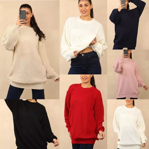 Ladies long knitted tunic - ladies,