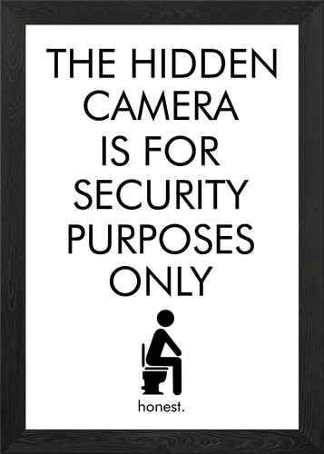 Hidden camera funny framed - hidden,
