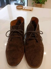 Men's Brown Suede Leather Ankle Boots Size 10 Lace Up  From The  Brand Office.