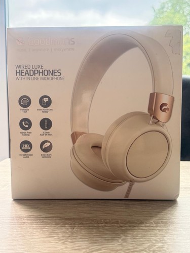 Goodmans wired luxe headphones - goodmans,