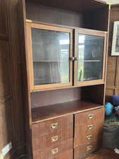 tall cabinet with glass windows