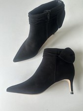 TED BAKER ANKLE BOOTS REAL SUEDE NEW kitten heel 4 5 Bow at heel BNIB
