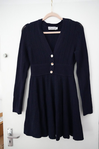 Self portrait navy - navy, knit