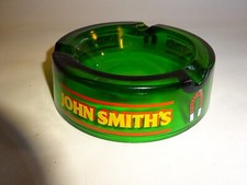 John Smiths  vintage green glass ashtray - Beer - Lager - Smoking - Pub - Ale
