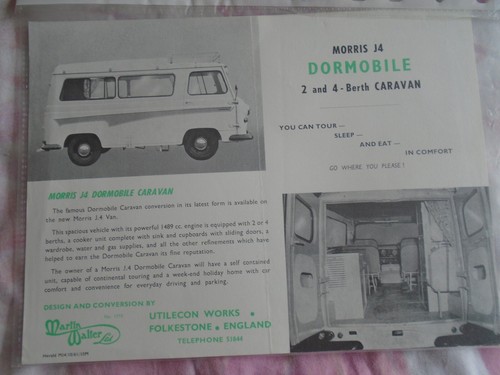 Morris dormobile 4 - j4, 2